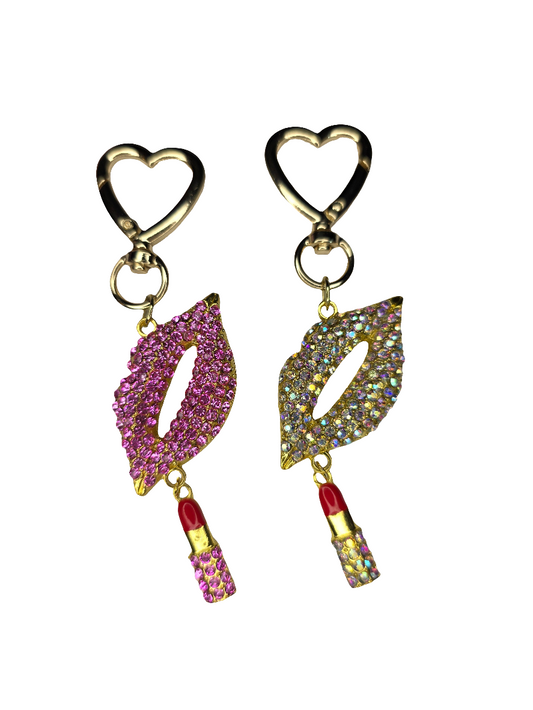 "DAME BESO" Bag Charm with Heart Clasp